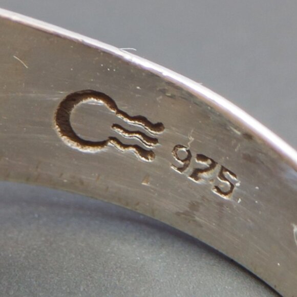 Vintage ’90s Plum Traders 925 Sterling Amethyst Modernist Ring Sz 7½ - Picture 12 of 12